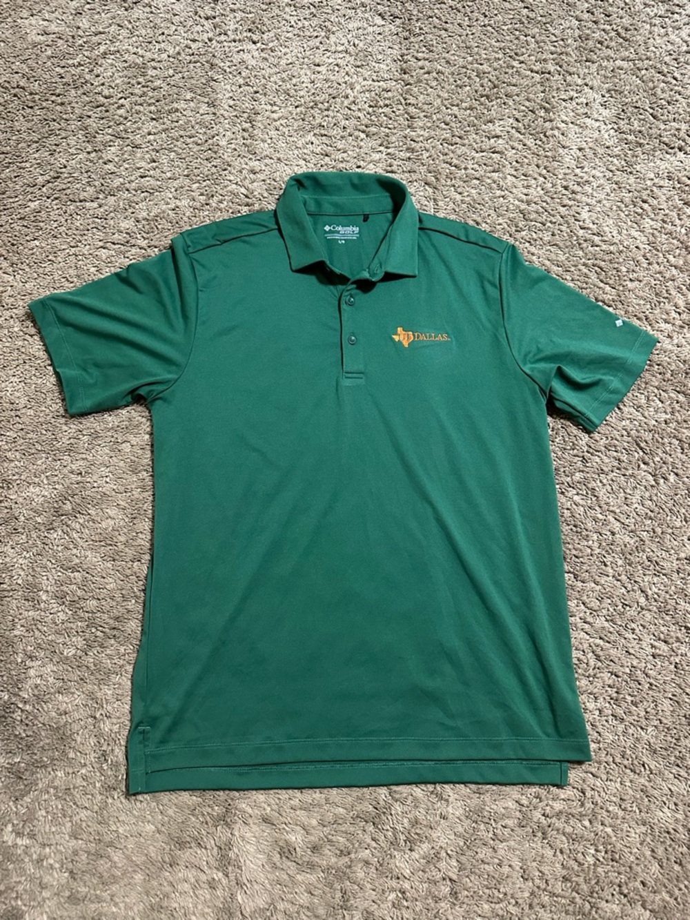 Vintage UTD University “triple green” polo shirt 00s size large